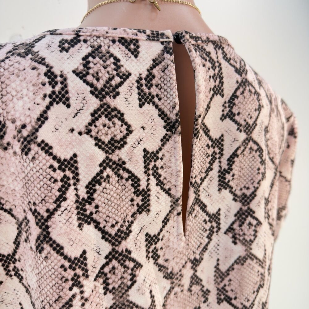 Michael Kors Snakeskin Print Dress Womens XL Short Sleeve - Picture 10 of 17